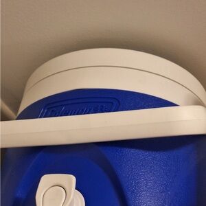 Coleman Blue and White Beverage Dispenser